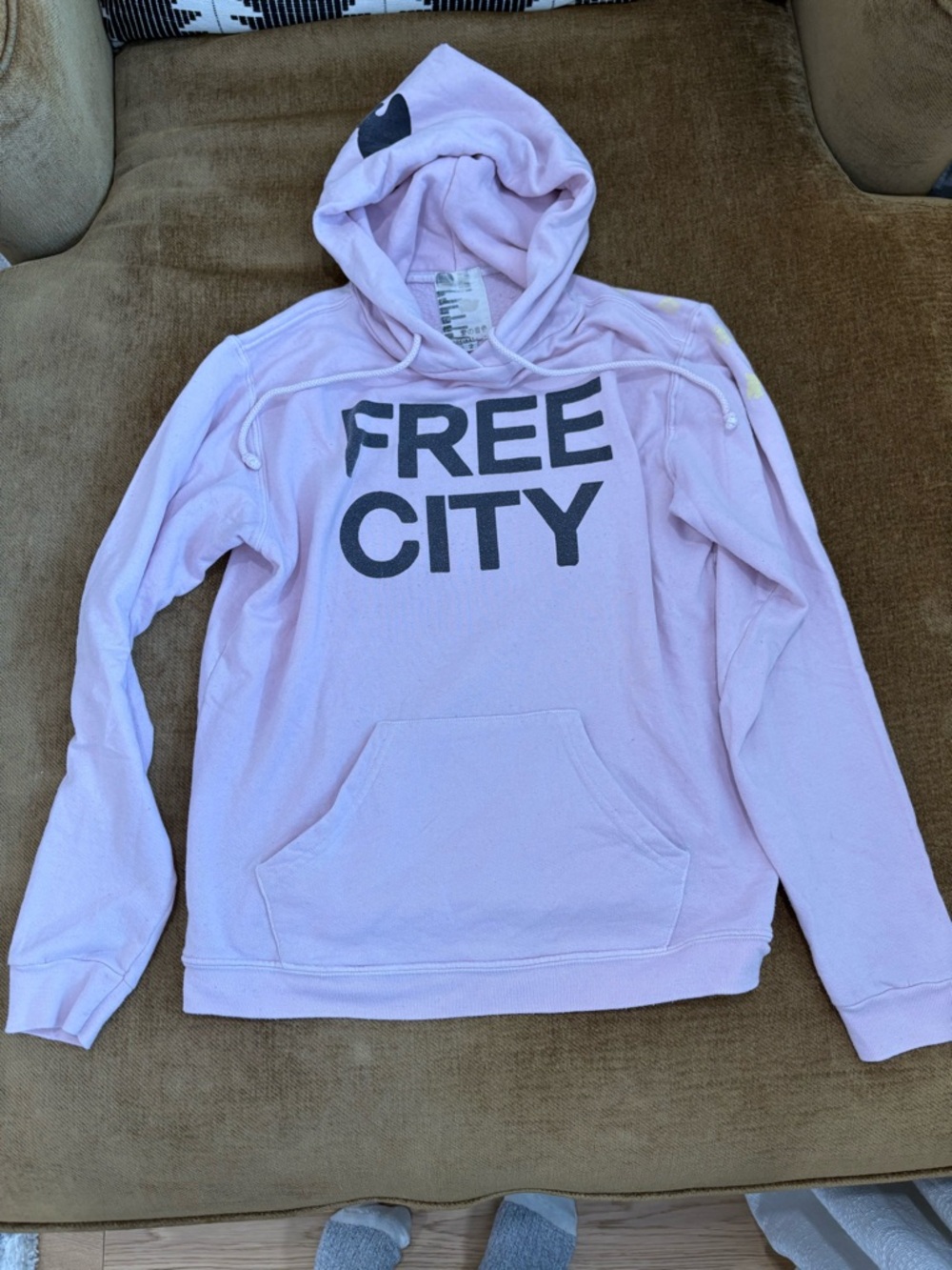 Light Lilac Logo Hoodie with Black Print